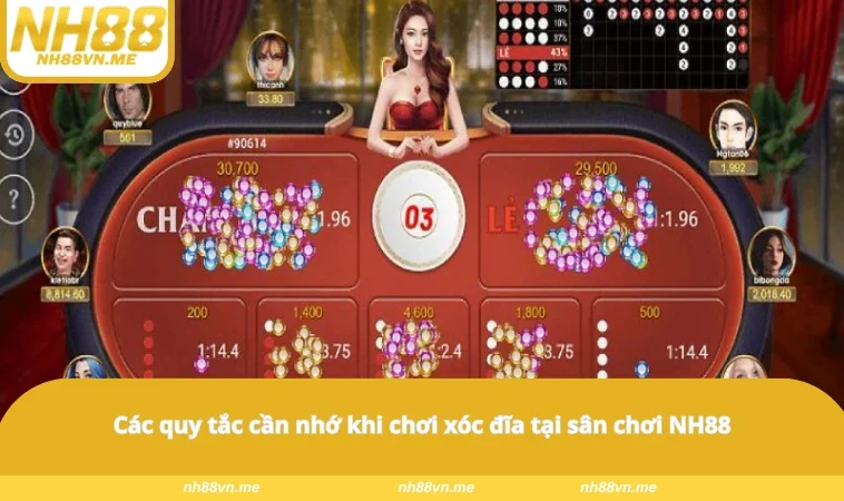 Các quy tắc cần nhớ khi chơi xóc đĩa tại sân chơi NH88