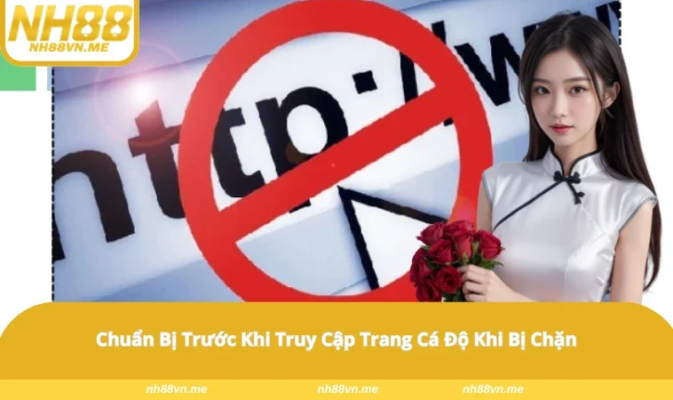 Người dùng kiểm tra kết nối mạng khi trang bị chặn